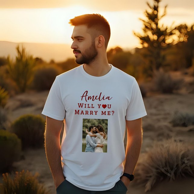 Will you marry me Romantic Proposal Photo T-Shirt (Creator Uploaded)