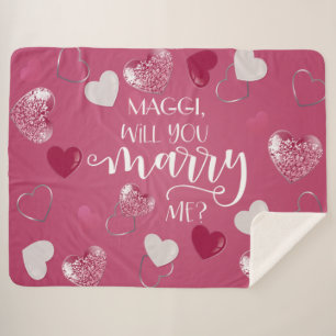 Will You Marry Me Script & Custom Sherpa Blanket