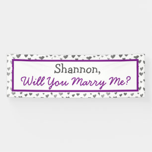 Will you Marry Me, Silver Hearts Banner