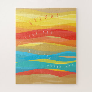 Will You Marry Me Sunny Waves Jigsaw Puzzle