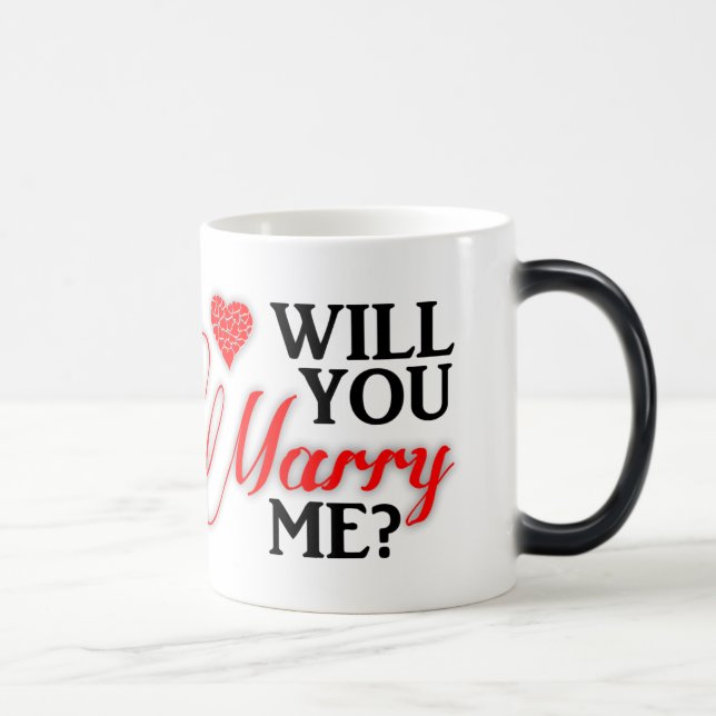 will you marry me? Surprise Magic Mug (Right)