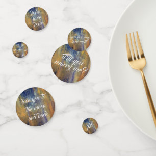 will you marry me? table confetti by dalDesignNZ