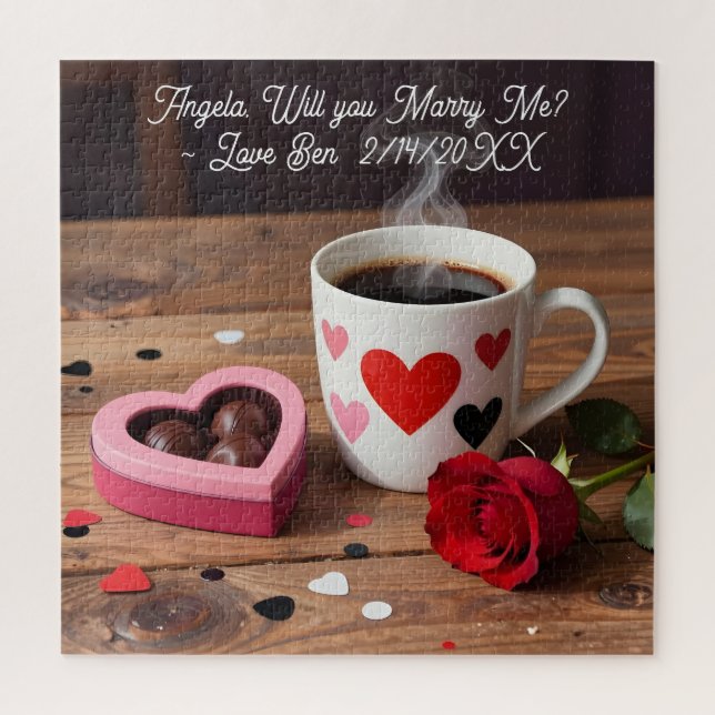 Will You Marry Me? Valentine's Day Proposal Jigsaw Puzzle (Vertical)