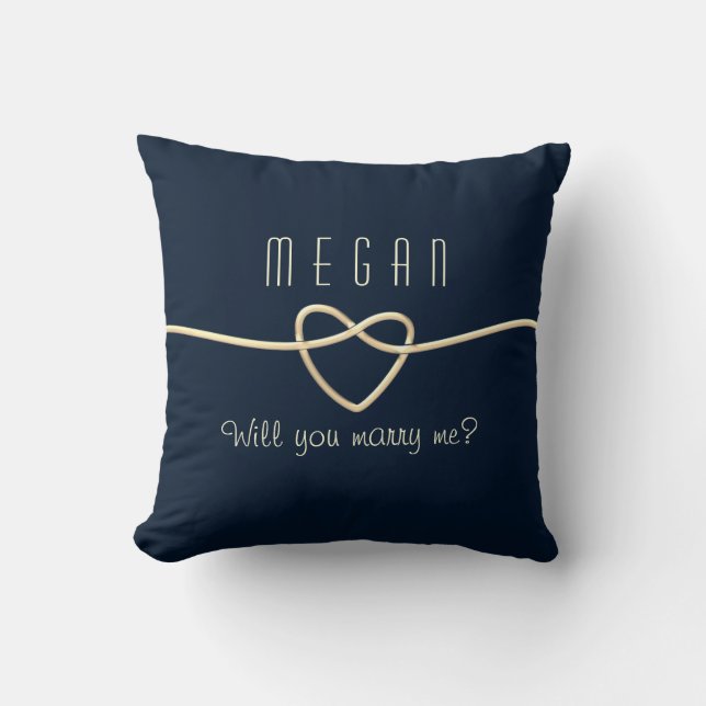 Will You Marry Me Wedding Proposal  Cushion (Front)