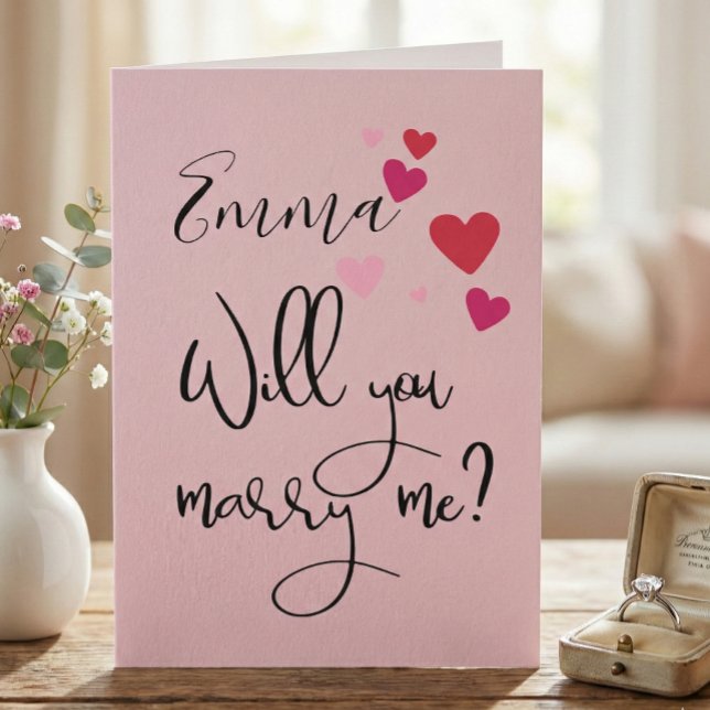 Will You Marry Me Wedding Proposal Personalised Card (Creator Uploaded)
