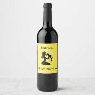 Will You Marry Me Wine Label
