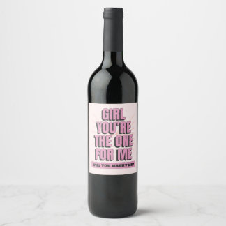 Will You Marry Me Wine Label