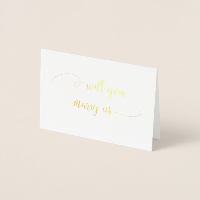 Will You Marry Us Wedding Officiant Card (Front)