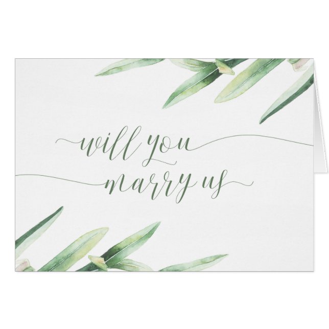 Will You Marry Us Wedding Officiant Card (Front Horizontal)