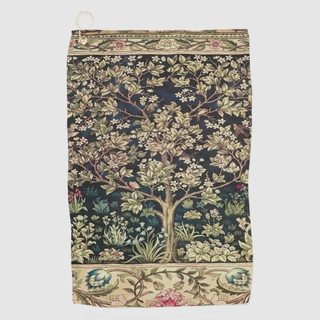 Willam Morris beautiful designs and creations,Vint Golf Towel (Front)