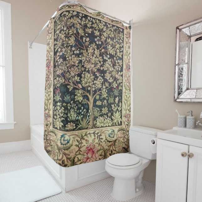 Willam Morris beautiful designs and creations,Vint Shower Curtain (In Situ)
