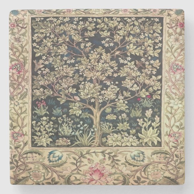 Willam Morris beautiful designs and creations,Vint Stone Coaster (Front)