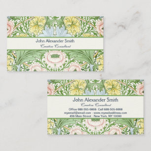 Willam Morris Myrtle Garden Floral Classic Business Card
