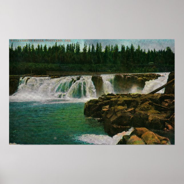 Willamette Falls in Portland 2 Poster (Front)