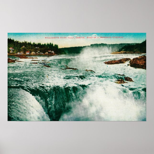 Willamette Falls in Portland Poster (Front)