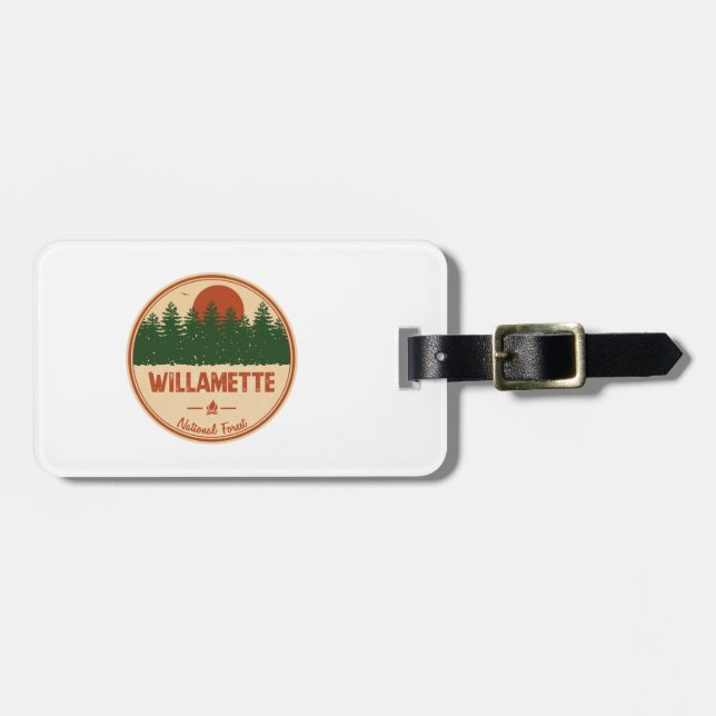 Willamette National Forest Luggage Tag (Front Horizontal)