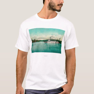 Willamette River and Steel Bridge in Albany T-Shirt