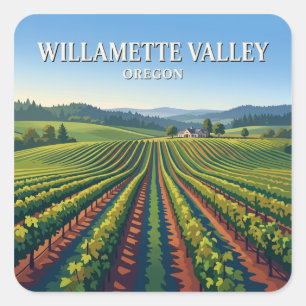 Willamette Valley Vineyards Turner Oregon Square Sticker
