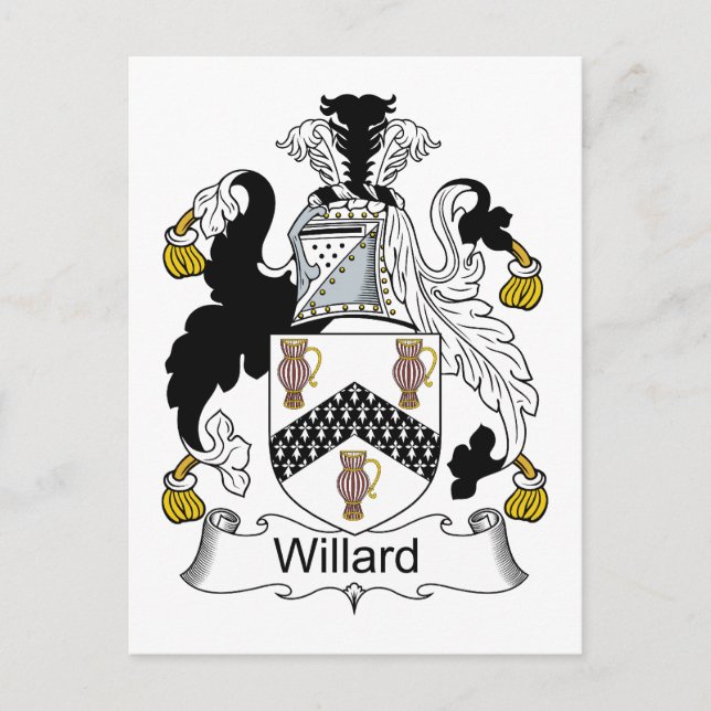 Willard Family Crest Postcard (Front)