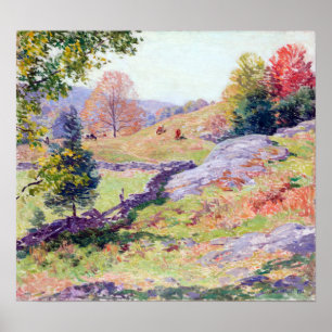 Willard Metcalf Hillside Pastures—September Poster