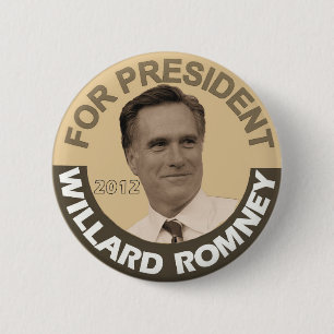 Willard Romney 2012 6 Cm Round Badge