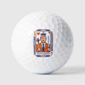 Willem-Alexander Speelkaart - Hartenkoning Konings Golf Balls