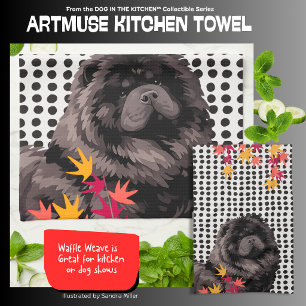 WILLEM black chow  Tea Towel