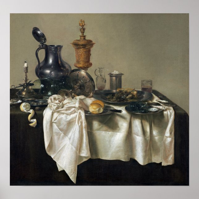 Willem Claesz Heda Banquet Piece with Mince Pie Poster (Front)
