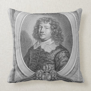 Willem Ripperda (1600-69) from 'Portraits des Homm Cushion