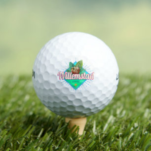 Willemstad Curacao Vacation Vintage Caribbean Golf Balls