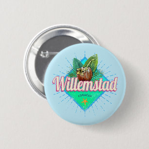 Willemstad Curacao Vacation Vintage Caribbean Lugg 6 Cm Round Badge