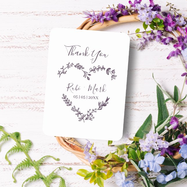 Willflowers Heart and Thank You Quote Rubber Stamp (Creator Uploaded)