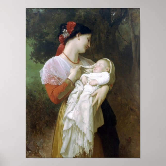 William-Adolphe Bouguereau-Maternal Admiration Poster (Front)