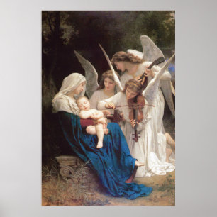 William-Adolphe Bouguereau Song of the Angels Poster