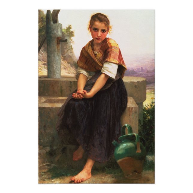 William-Adolphe Bouguereau The Broken Pitcher Poster (Front)