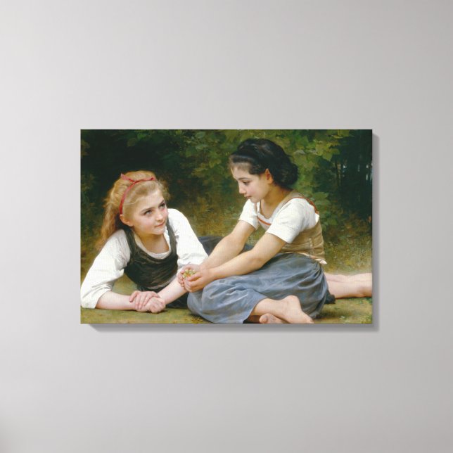William-Adolphe Bouguereau - The Nut Gatherers Canvas Print (Front)