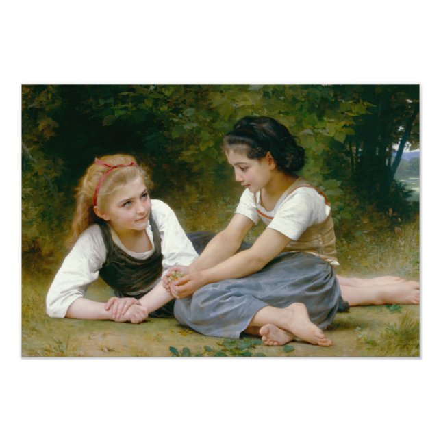 William-Adolphe Bouguereau - The Nut Gatherers Photo Print (Front)