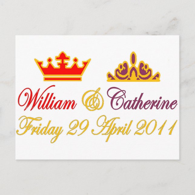 William and Catherine Royal Wedding Postcard (Front)