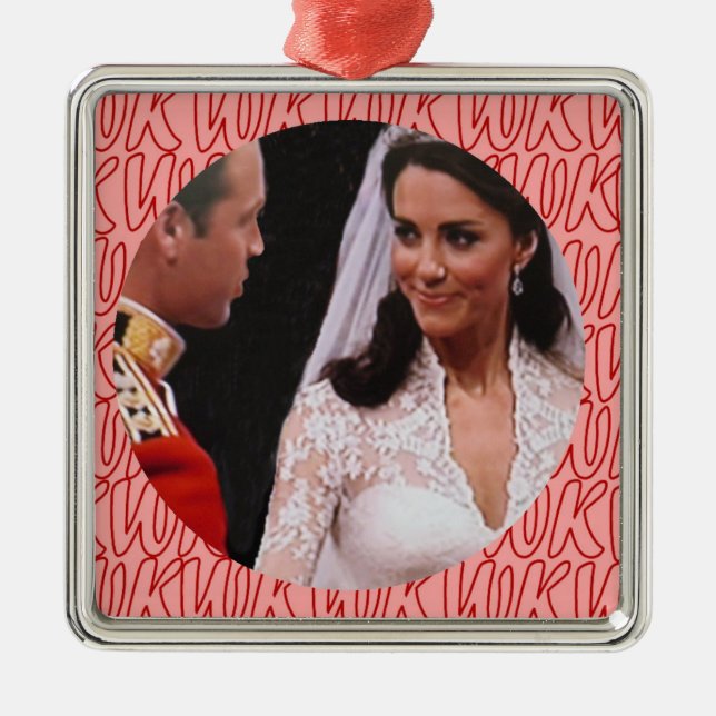 William and Kate royal wedding ornament (Front)