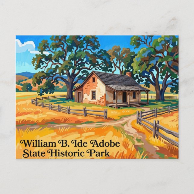 William B. Ide Adobe State Historic Park Postcard (Front)