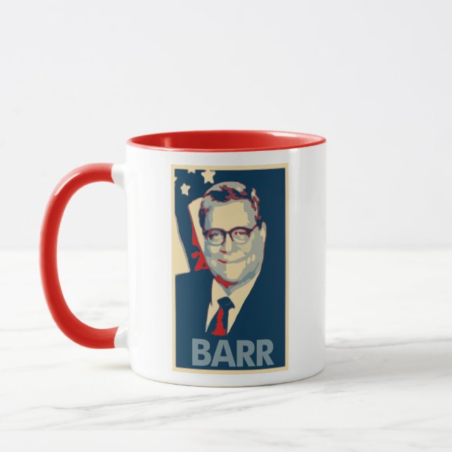William Barr Poster Political Parody Mug (Left)