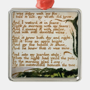 William Blake A Poison Tree Metal Tree Decoration