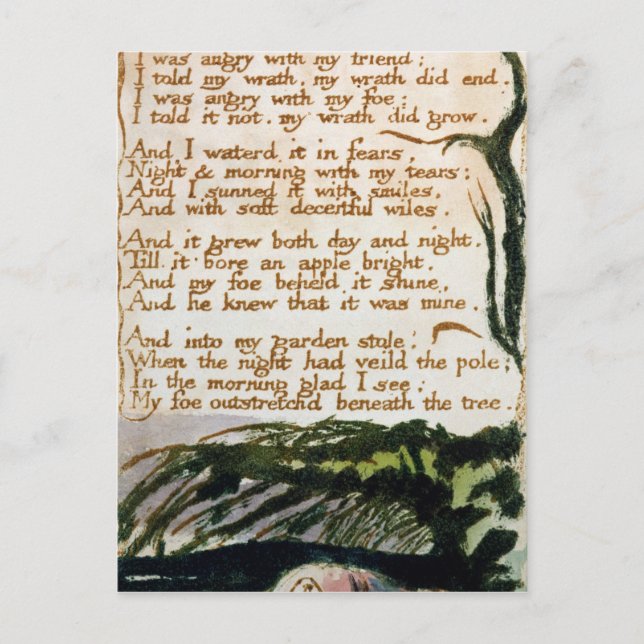 William Blake | A Poison Tree Postcard (Front)