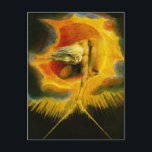 William Blake Ancient of Days Postcard<br><div class="desc">William Blake Ancient of Days. Etching with pen ink and watercolor from 1794. The Ancient of Days stands as English poet and artist William Blake’s most famous illustration. The work depicts Urizen high above the clouds with his hand outstretched holding a compass towards the dark void below measuring out his...</div>