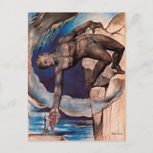 William Blake- Antaeus setting down Dante & Virgil Postcard
