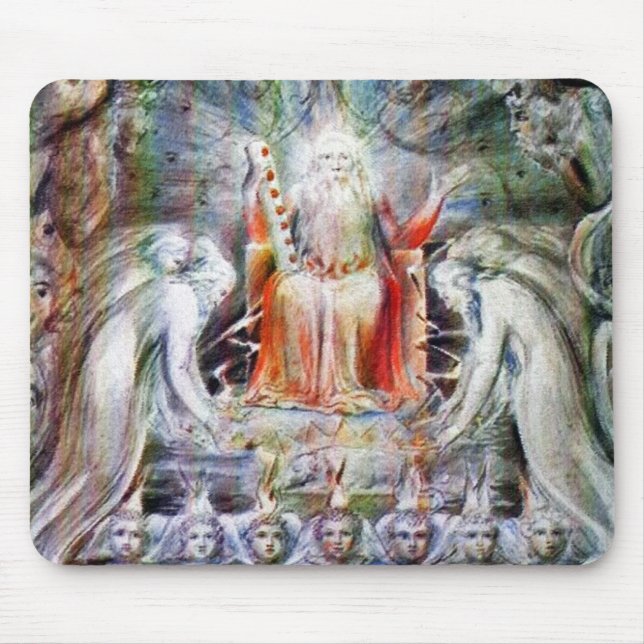 William Blake: Before the Divine Throne Mouse Pad (Front)