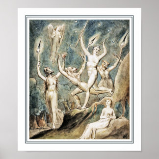 William Blake: Comus with His Revellers Poster