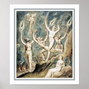 William Blake: Comus with His Revellers Poster