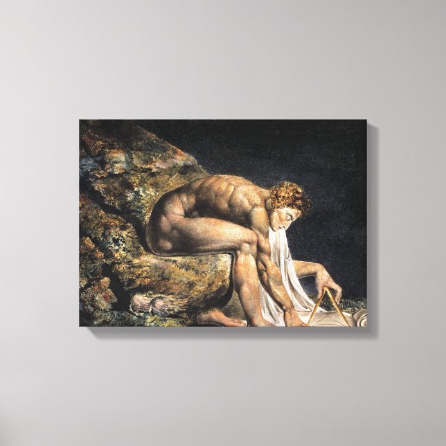 William Blake Isaac Newton Canvas Print (Front)