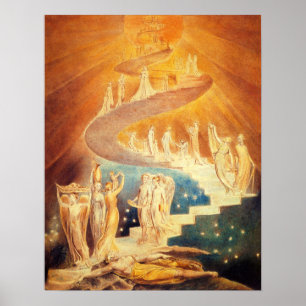 William Blake Jacob’s Ladder Poster